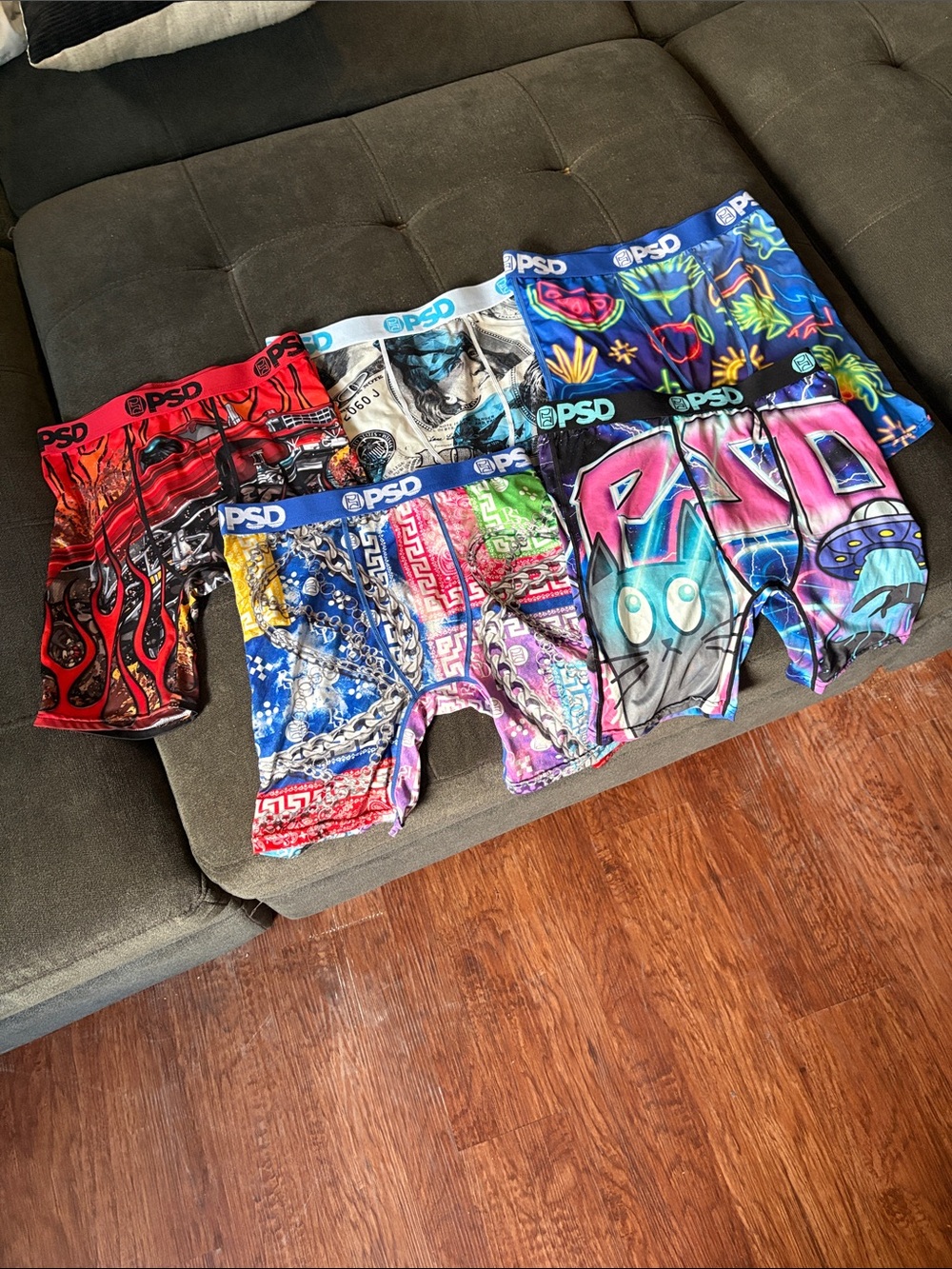 PSD Kids Bold Graphic Boxer Briefs - Red, Blue, Purple, Green, Black